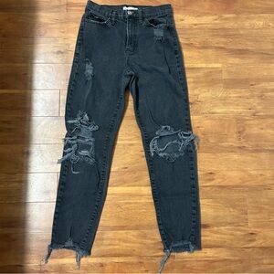 Distressed Black Jeans